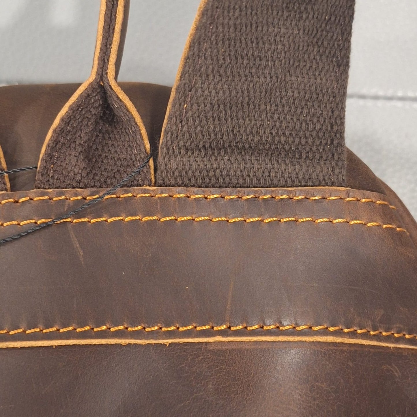 Men's Genuine Vintage Full Calf Leather Backpack PR-003 (14in Laptop)