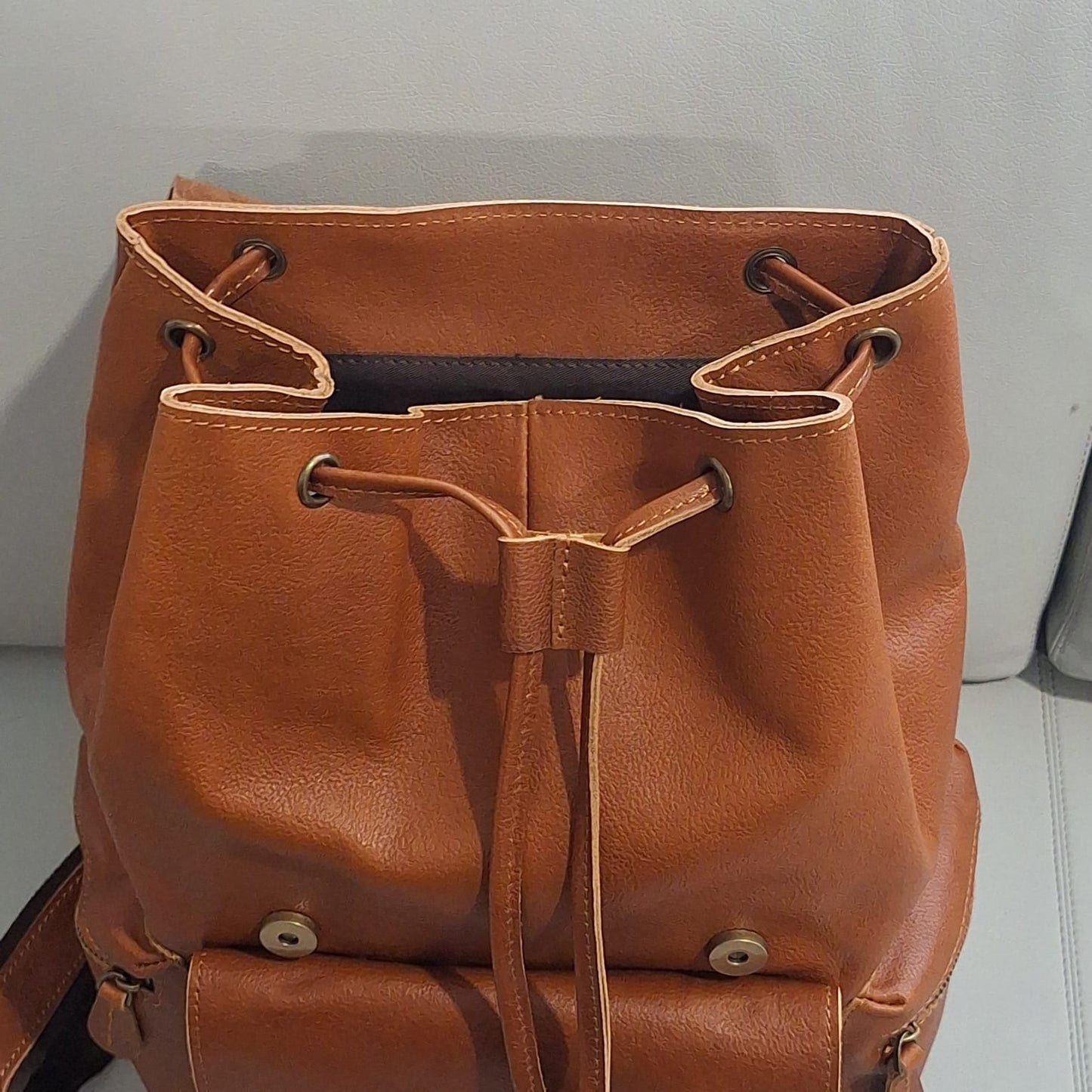 Men's Genuine Vintage Full Calf Leather Backpack PR-008