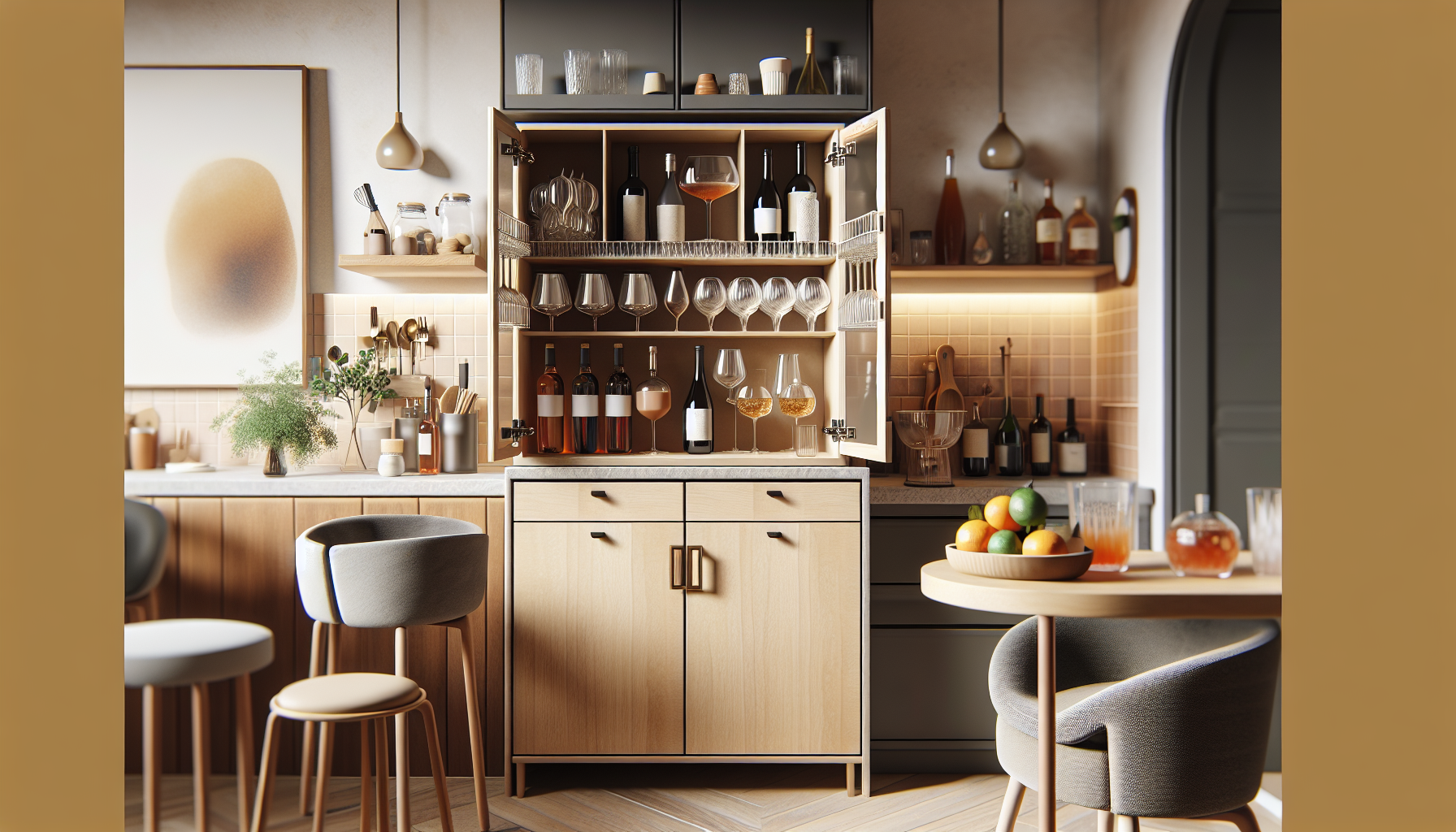 Create a Stylish Kitchen with Innovative Drinks Cabinet Ideas ...