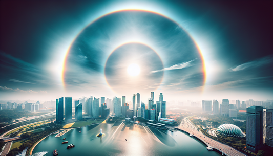 Celestial Moon Halo Dazzles Singapore with Enchanting Night Display
