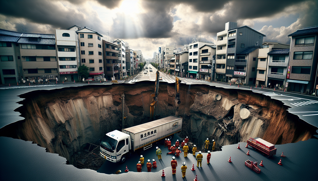Sinkhole Swallows Truck in Saitama: Urgent Infrastructure Review Needed