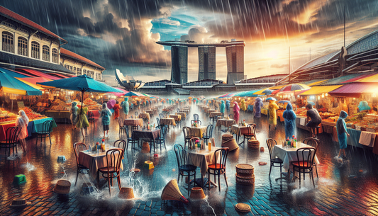 Marina Bay Sands Pop-Up Market Disrupted by Heavy Rainstorm
