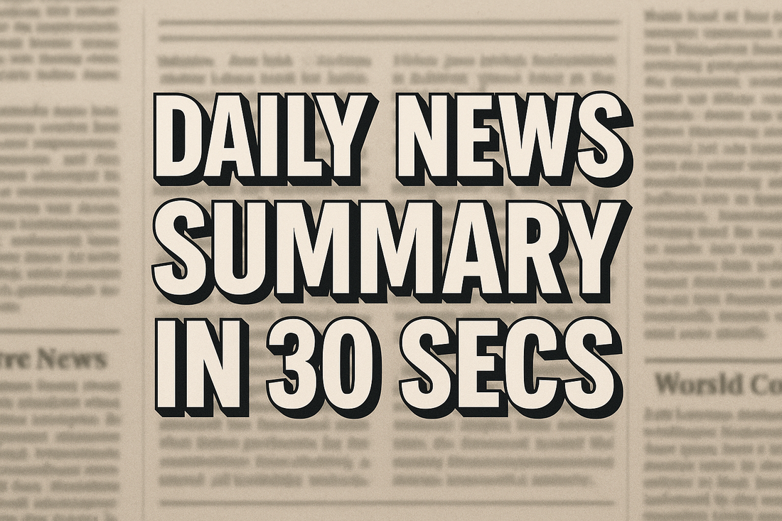 Headline News In 60 Seconds Daily 2025-08-01T08:02:05.174Z