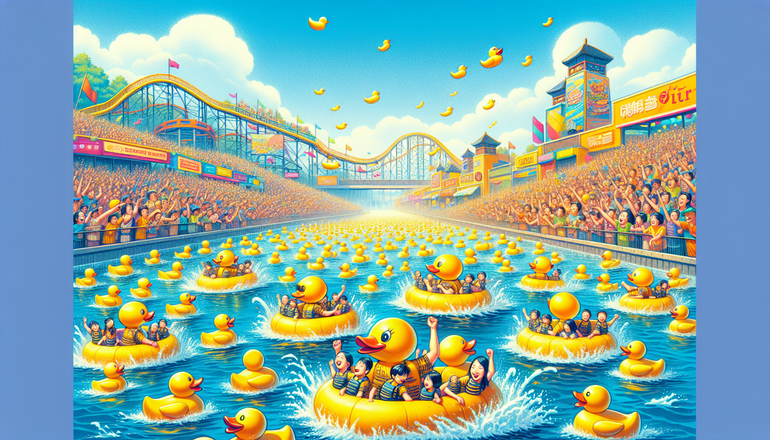 Yellow Rubber Duck Drift Race Delights at Adventure Cove