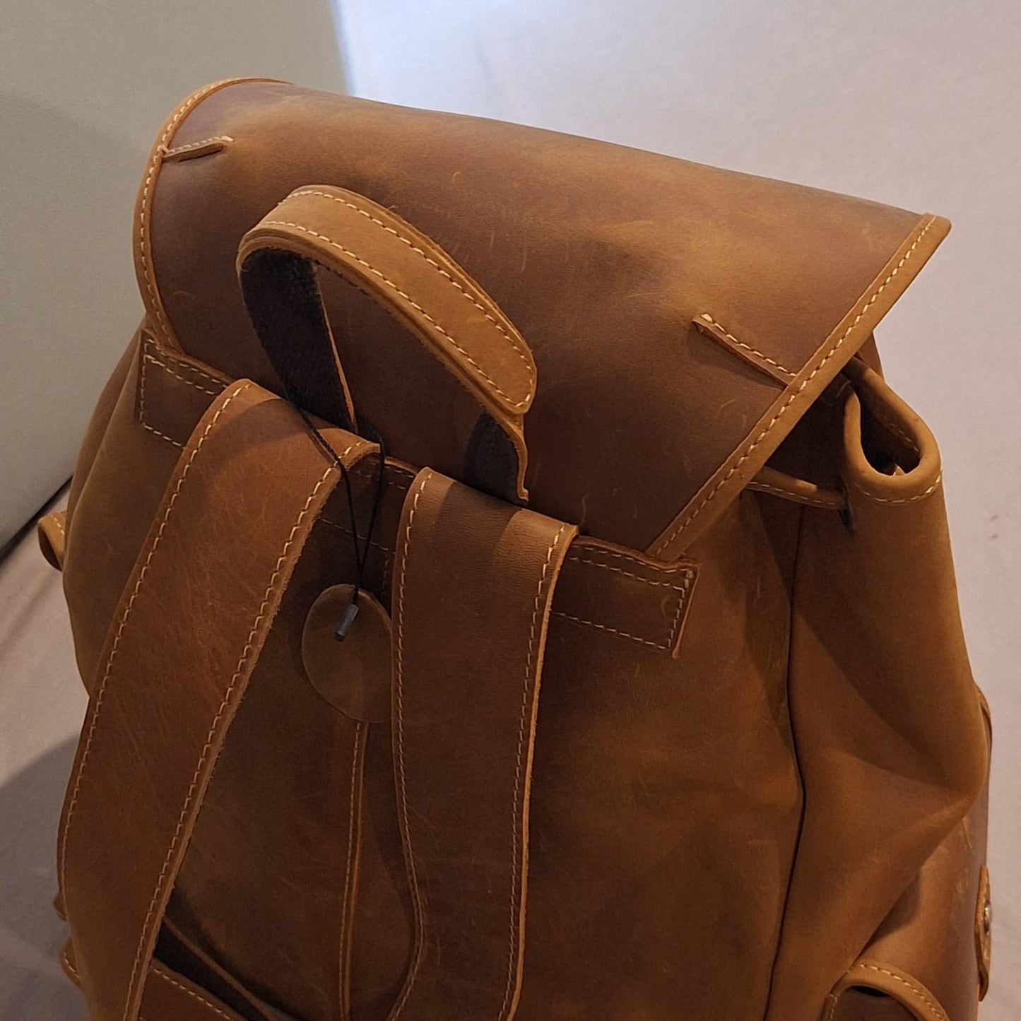 Men's Genuine Vintage Full Calf Leather Backpack PR-004