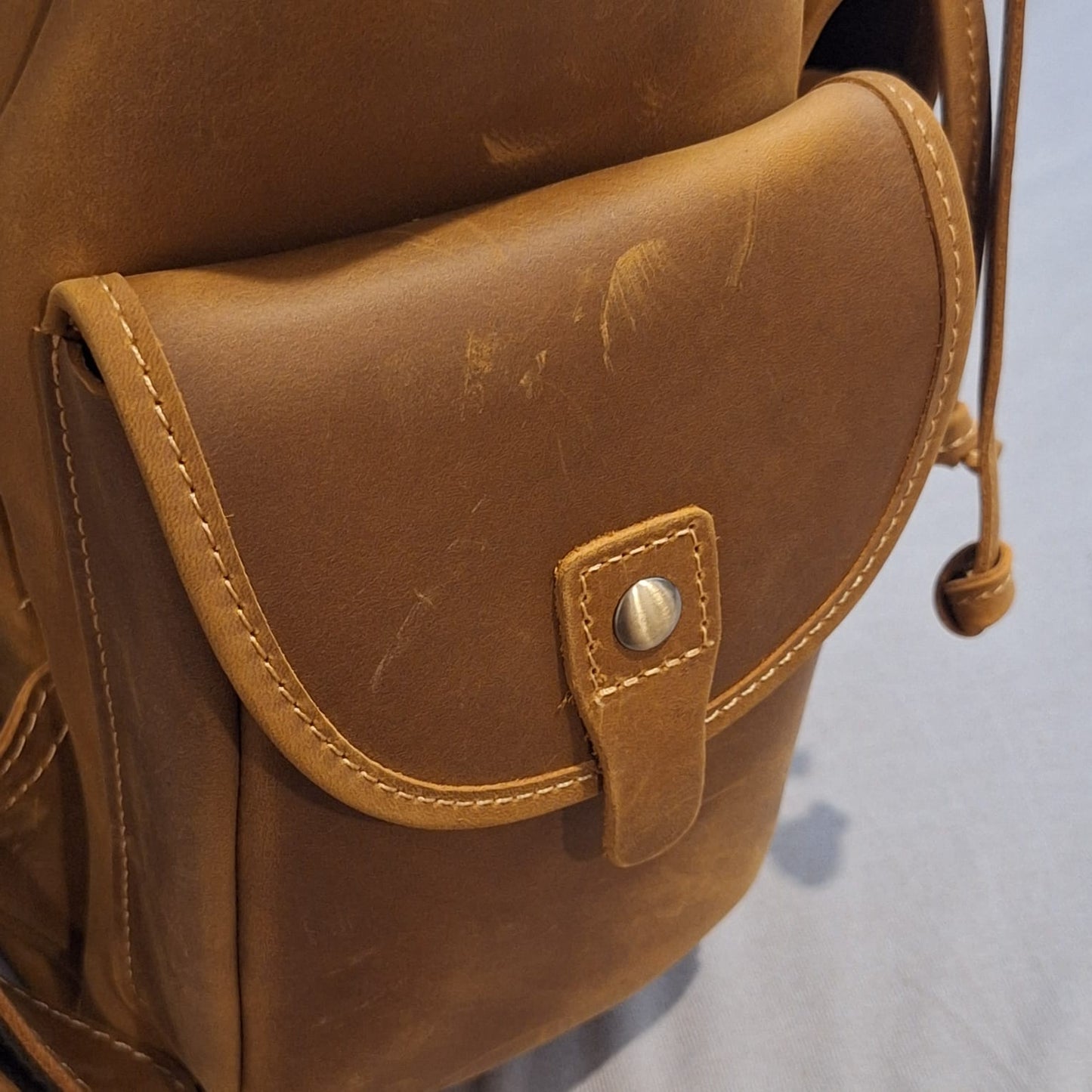 Men's Genuine Vintage Full Calf Leather Backpack PR-004