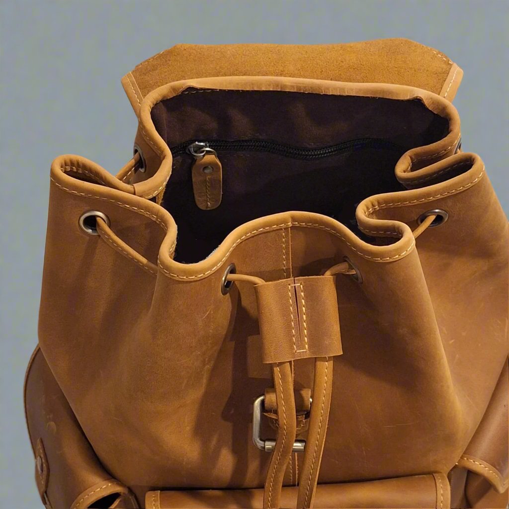 Men's Genuine Vintage Full Calf Leather Backpack PR-004