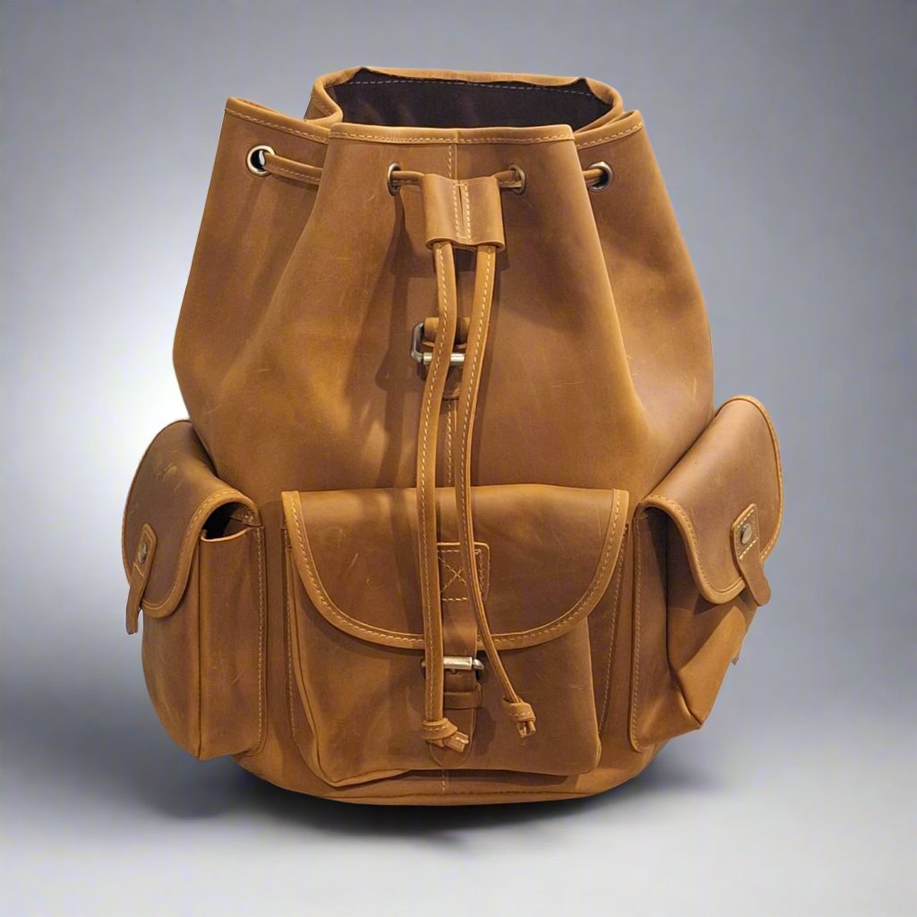 Men's Genuine Vintage Full Calf Leather Backpack PR-004