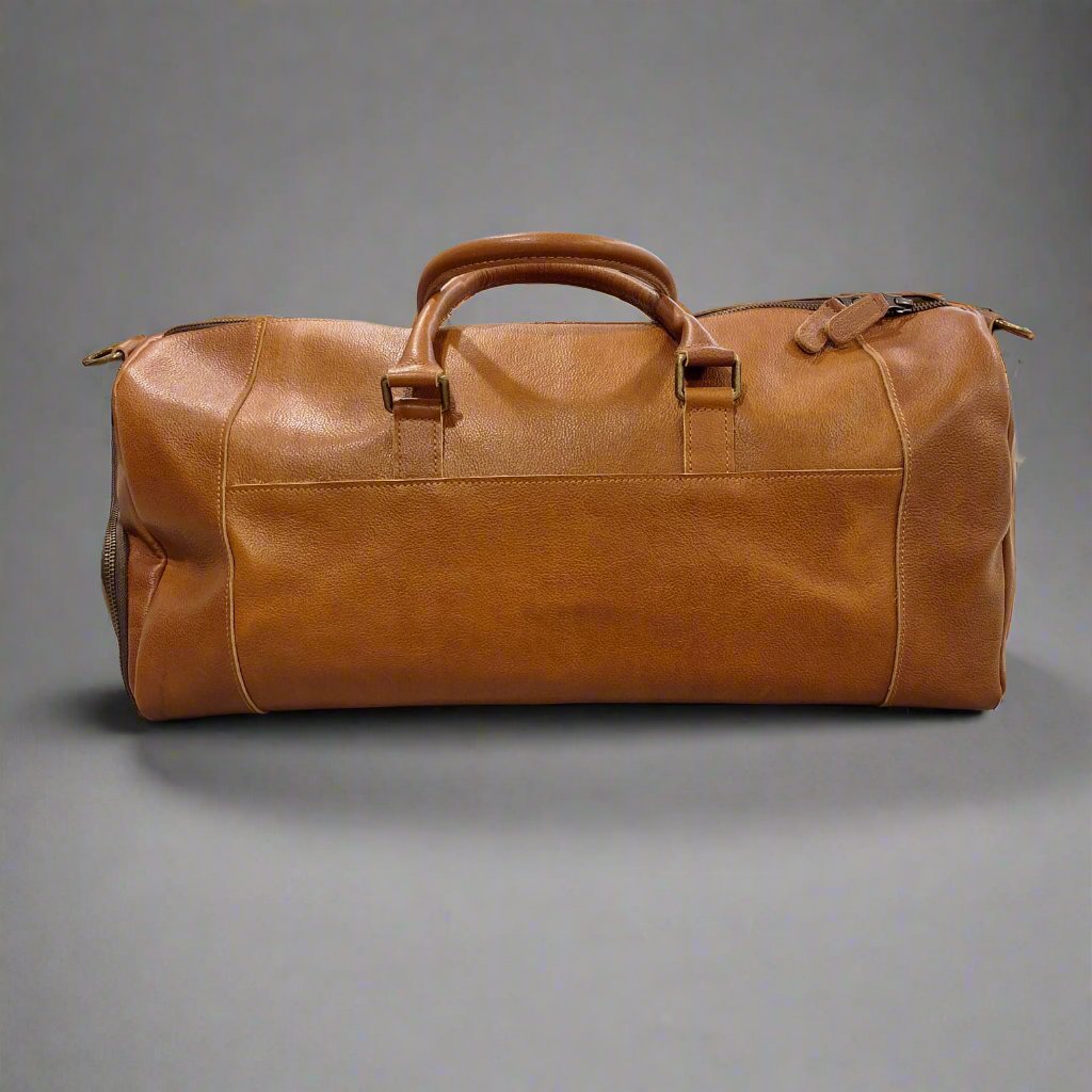 Men's Genuine Vintage Full Calf Leather Gym Duffle Bag PR-005 (Medium)