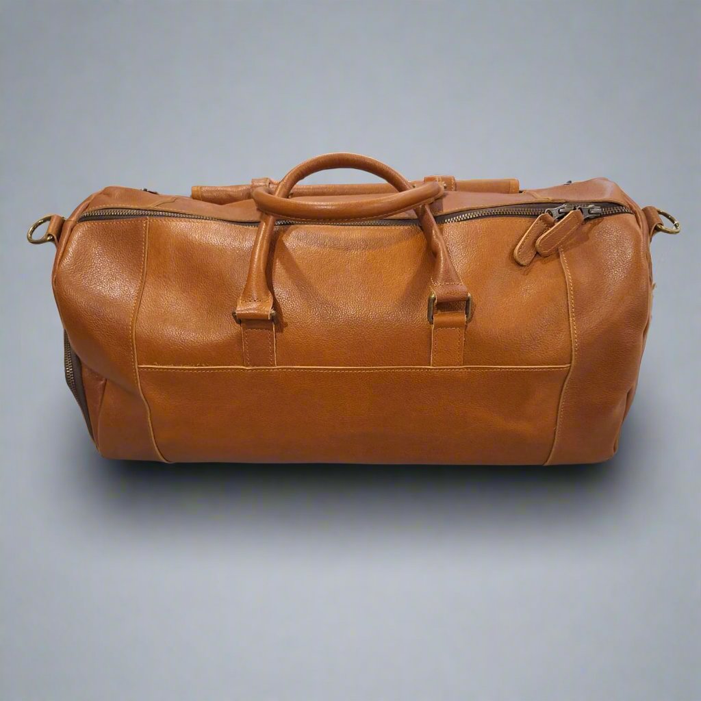 Men's Genuine Vintage Full Calf Leather Gym Duffle Bag PR-005 (Medium)