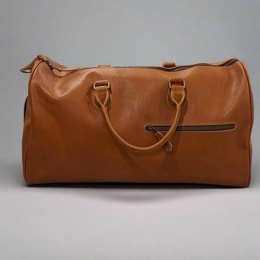 Men's Genuine Vintage Full Calf Leather Gym Duffle Bag PR-006 (Medium)