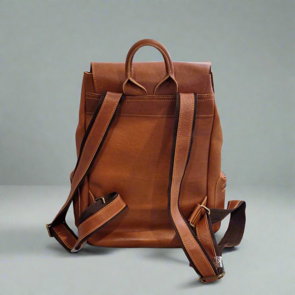 Men's Genuine Vintage Full Calf Leather Backpack PR-008