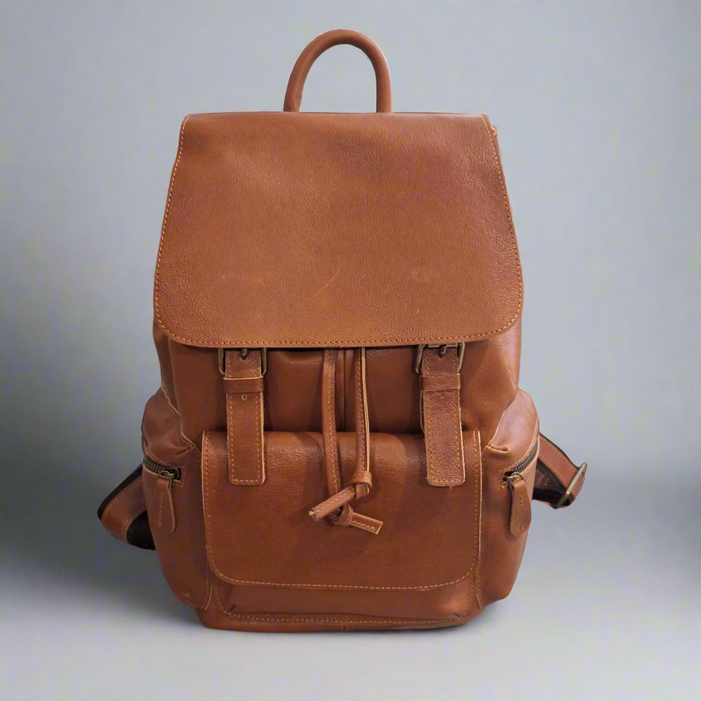 Men's Genuine Vintage Full Calf Leather Backpack PR-008