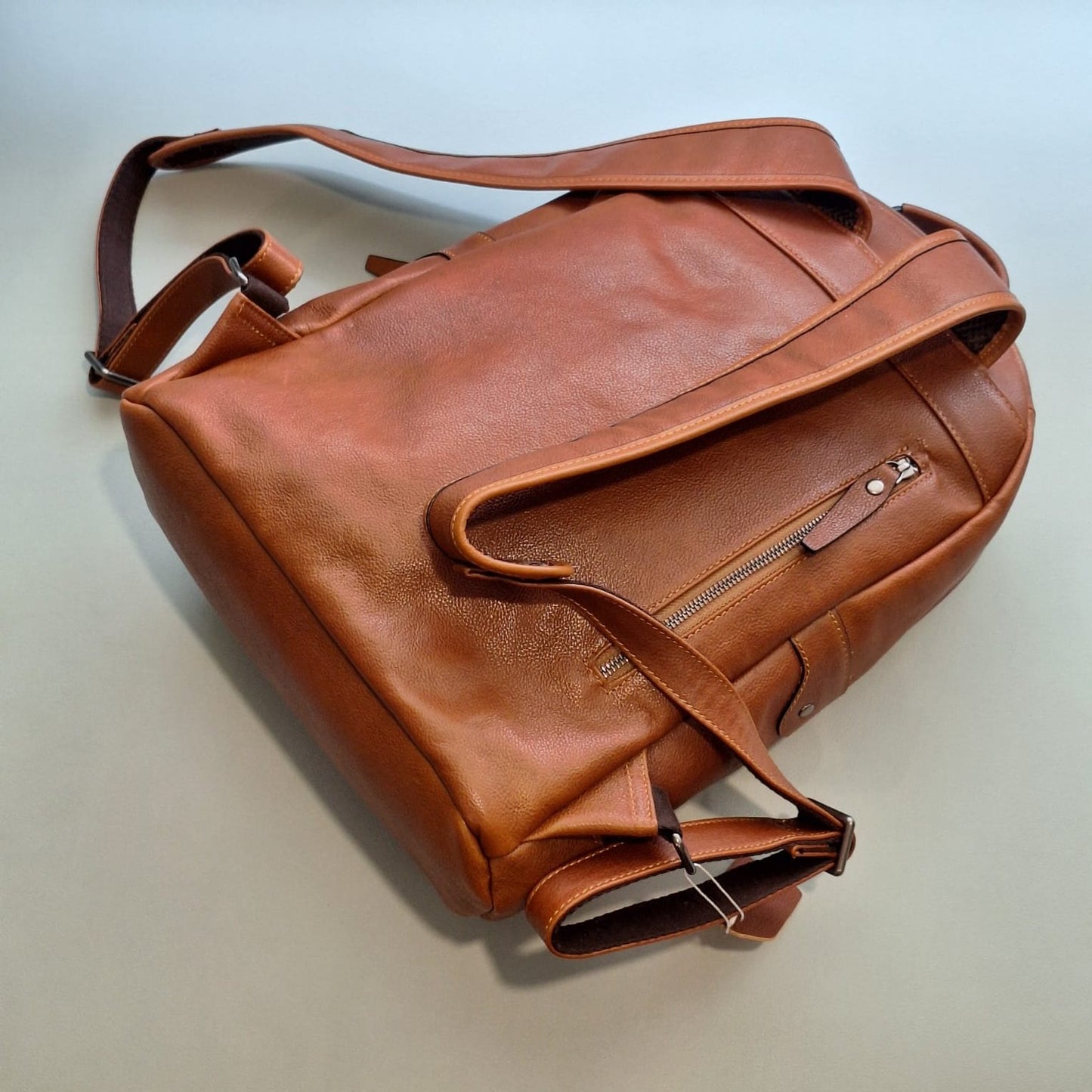 Men's Genuine Vintage Full Calf Leather Backpack PR-007 (14in Laptop)