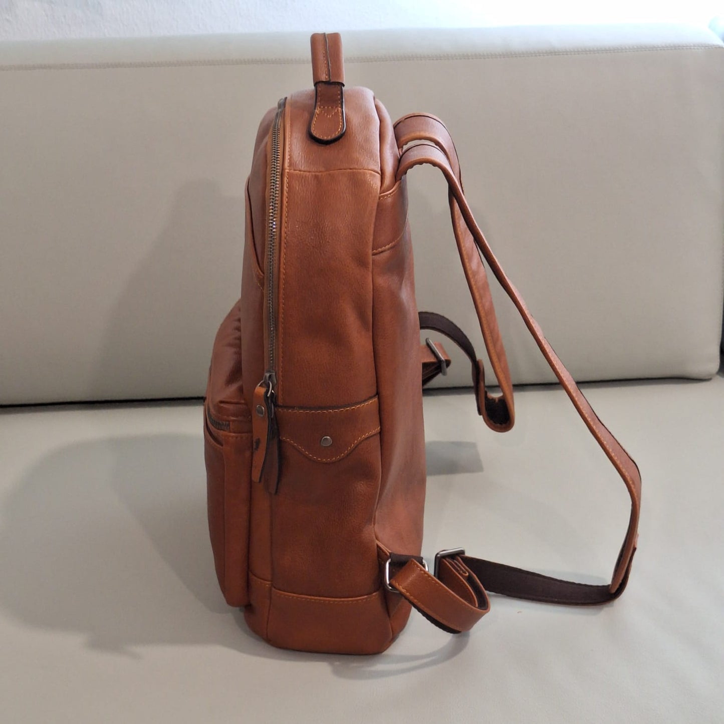 Men's Genuine Vintage Full Calf Leather Backpack PR-007 (14in Laptop)