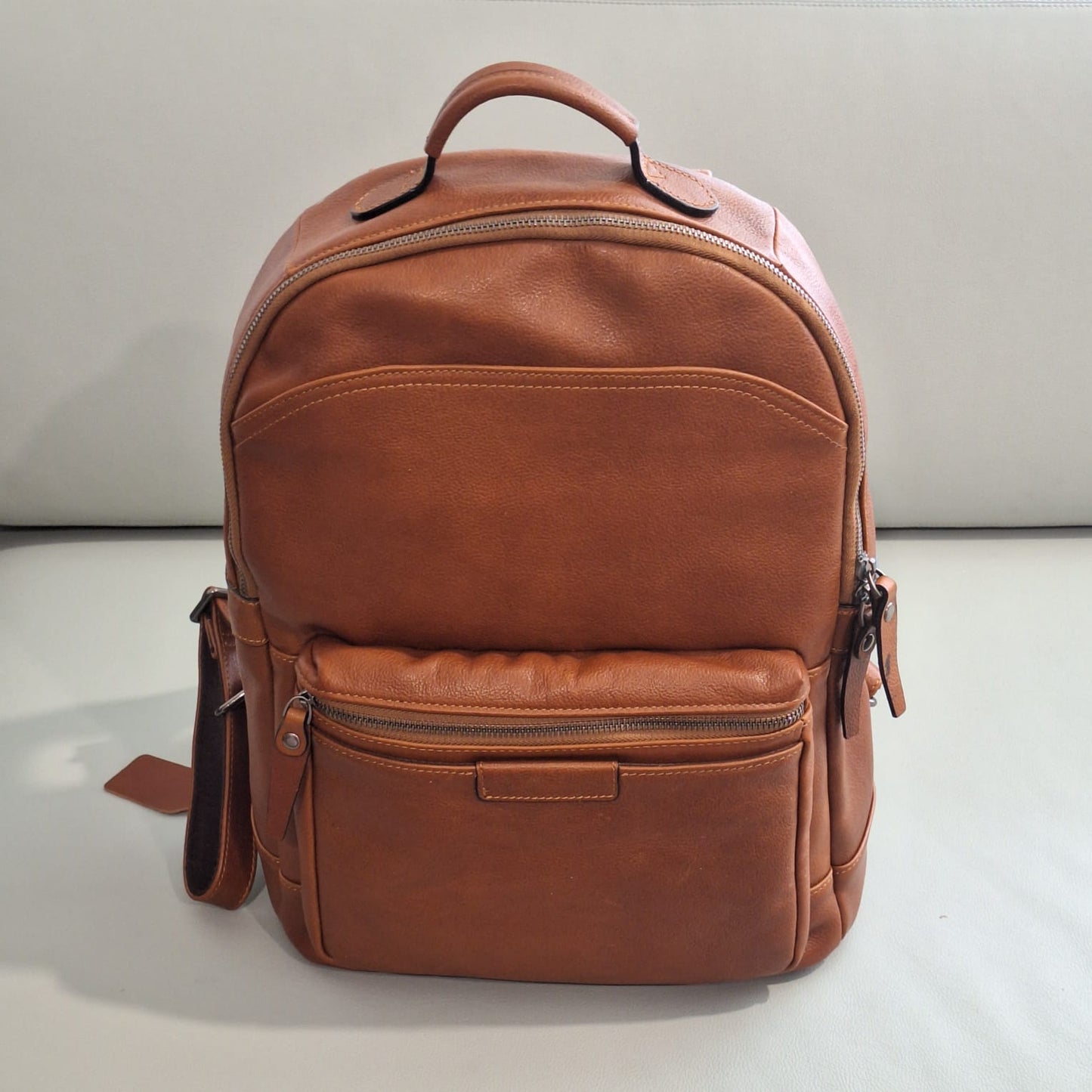 Men's Genuine Vintage Full Calf Leather Backpack PR-007 (14in Laptop)