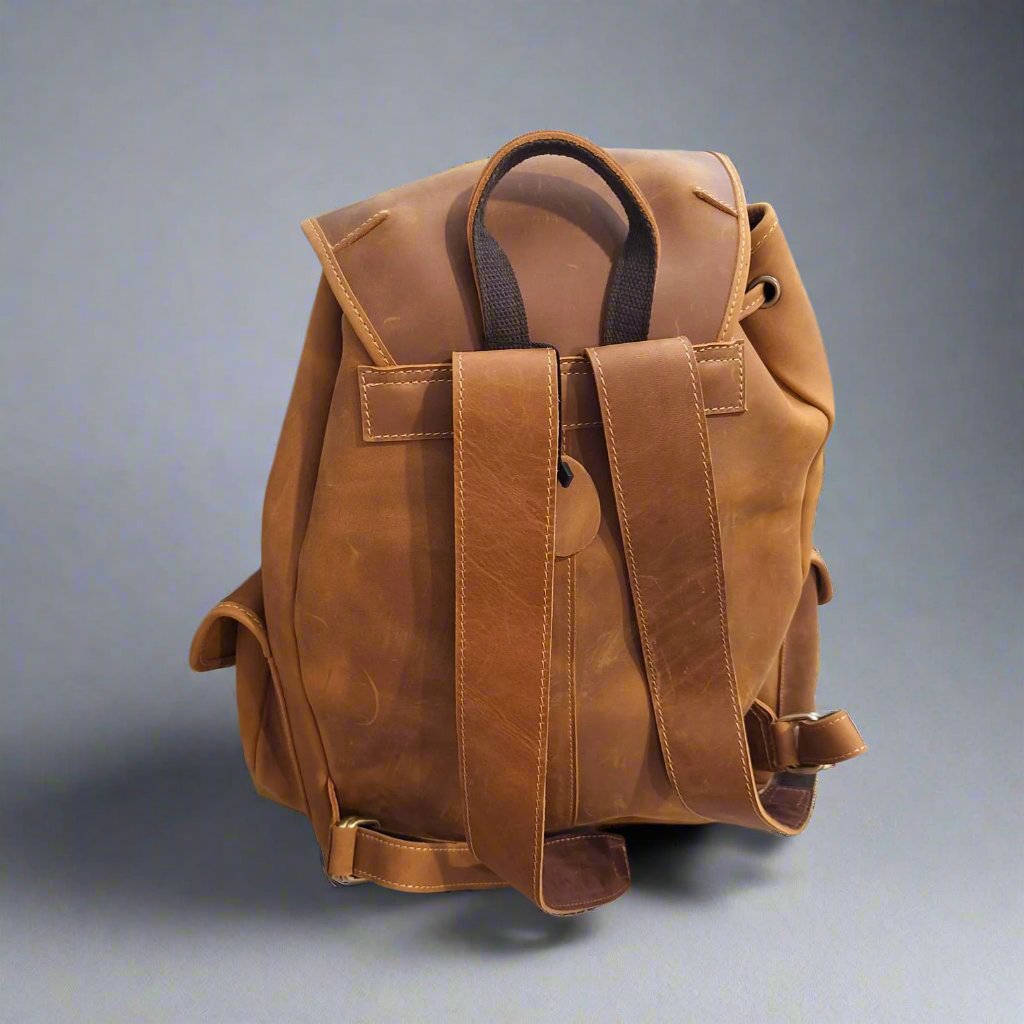 Men's Genuine Vintage Full Calf Leather Backpack PR-004