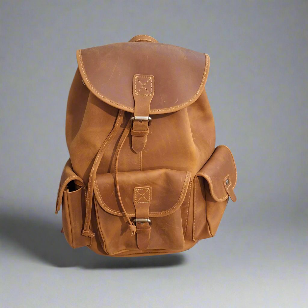 Men's Genuine Vintage Full Calf Leather Backpack PR-004